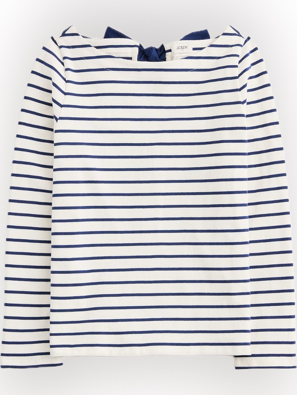 Striped bow-back top